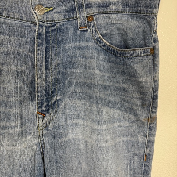 TRUE RELIGION Billy 36 Mid Rise Straight Jeans Light Wash Flap Pockets Men - Picture 8 of 12